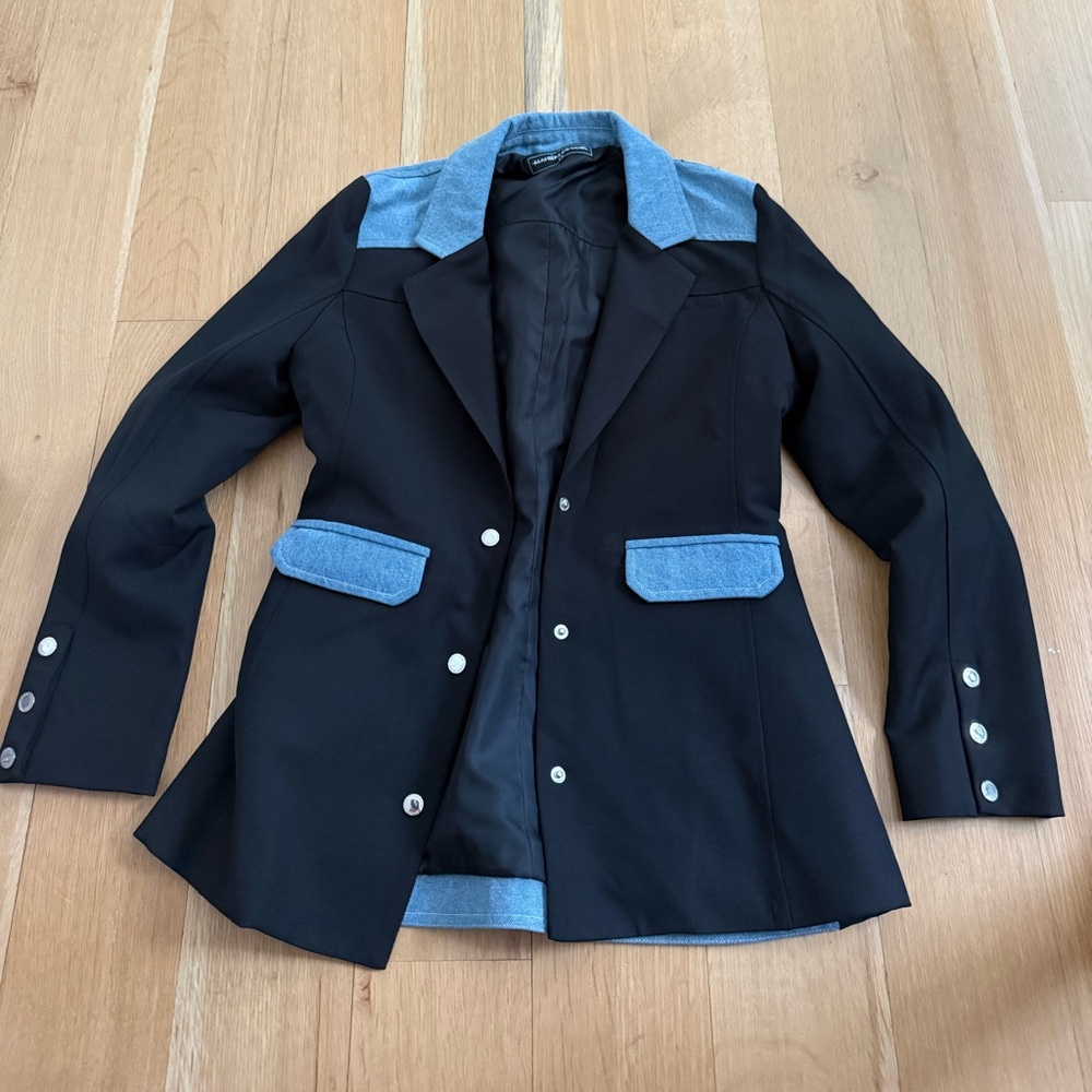 Maniere De Voir Black and Blue Blazer